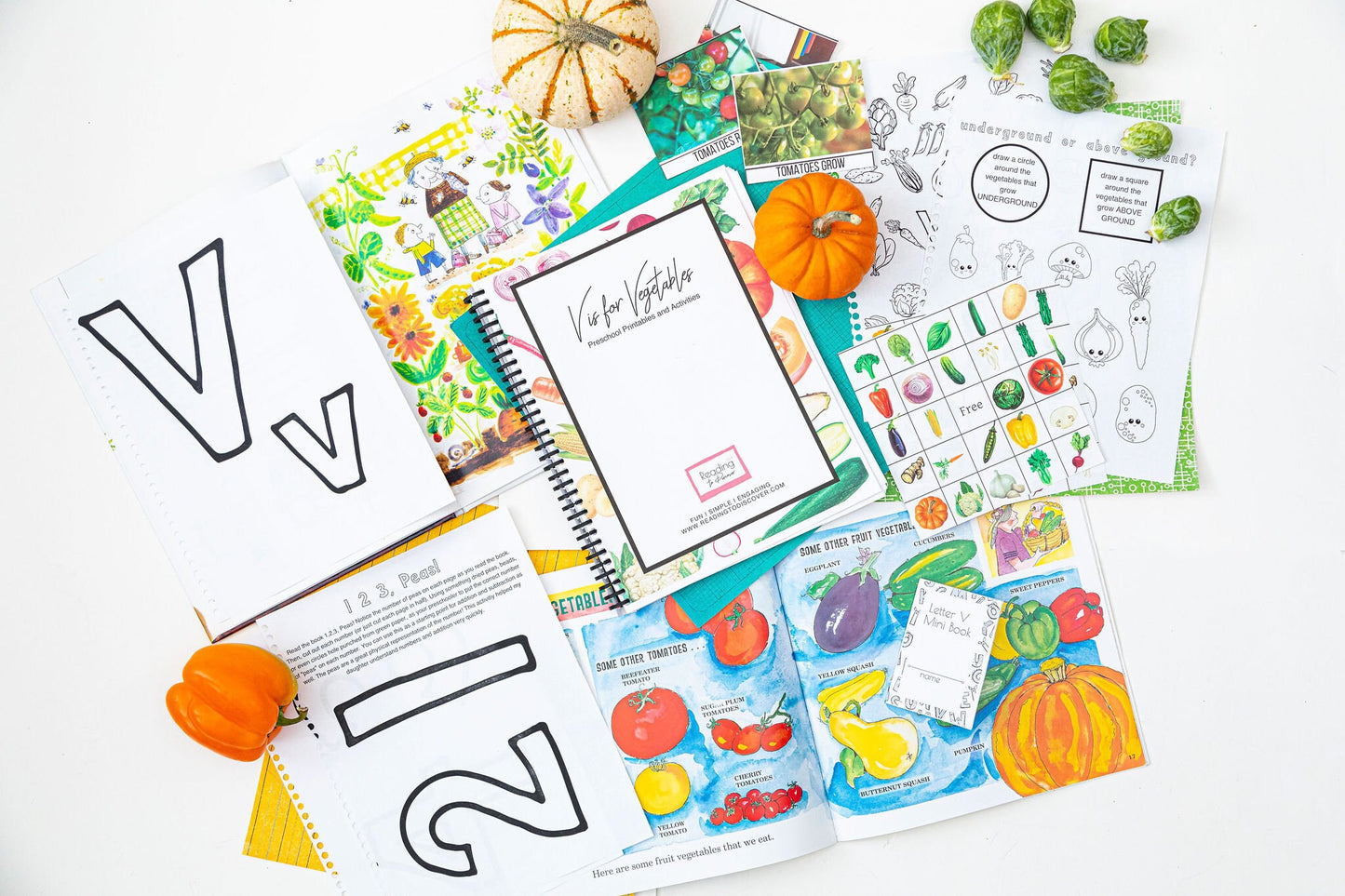 Preschool VWXYZ Letter Bundle | Vegetables, Weather, Yoga, Zoo Activities (PDF Download)
