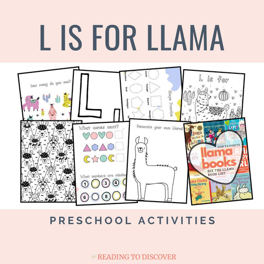 L is for Llama — Preschool Activity Pack