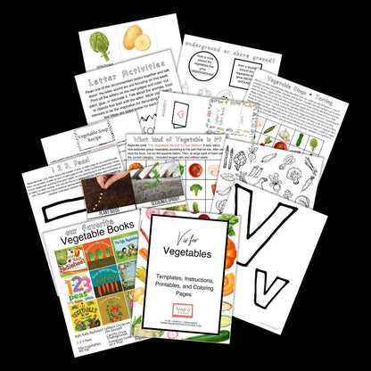 V is for Vegetables — Preschool Activity Pack