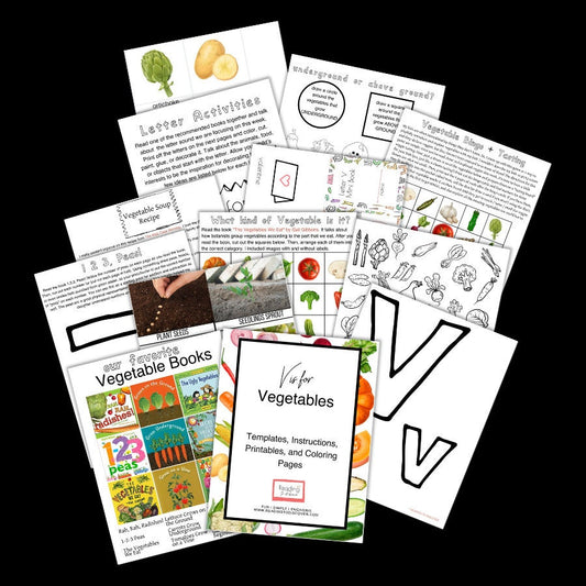V is for Vegetables Preschool  Activities