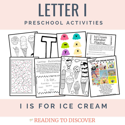 I is for Ice Cream — Preschool Activity Pack