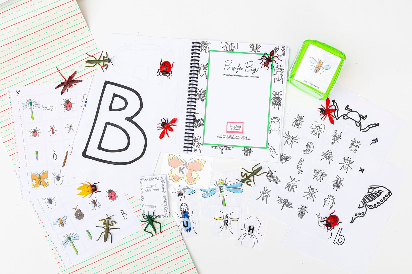 Bug Preschool Activity Pack | Letter B Coloring Pages (Digital Download)