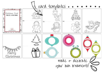 Christmas Cards & Ornaments — Printable Template
