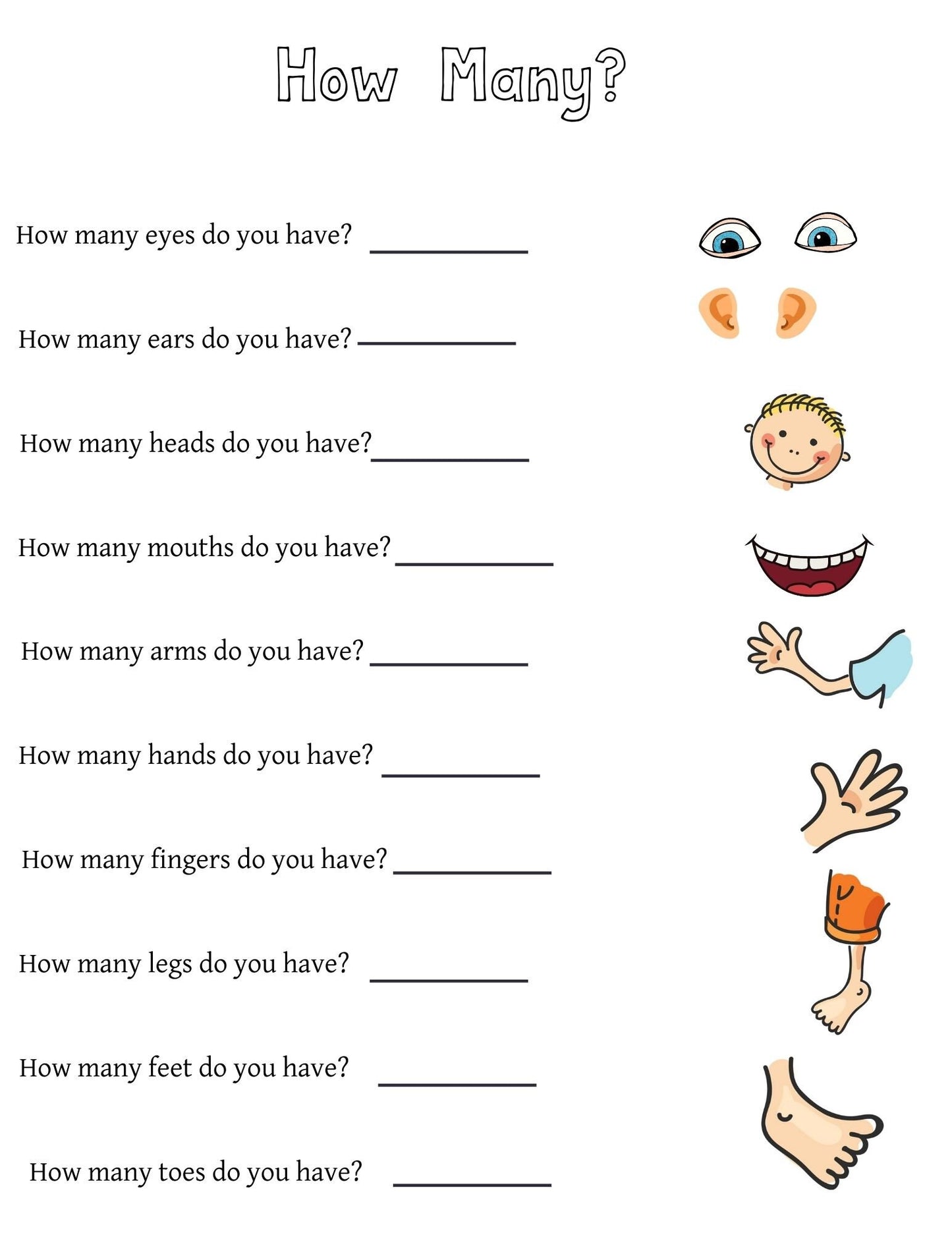 Human Body Preschool Activities | Anatomy Toddler Curriculum (PDF Download)