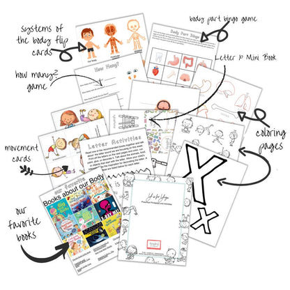 Human Body Preschool Activities | Anatomy Toddler Curriculum (PDF Download)
