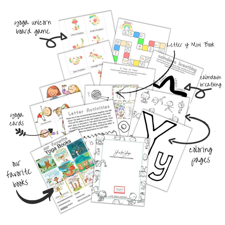 Yoga and Movement Activities for Preschool | Letter Y Activities | Mindfulness Toddler Curriculum (PDF Download)