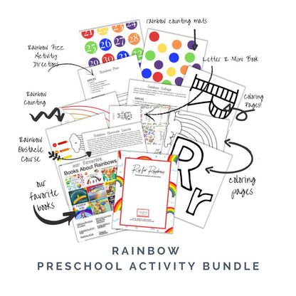 Rainbow Activites for Preschoolers | Letter R Preschool and Toddler Curriculum (PDF Download)