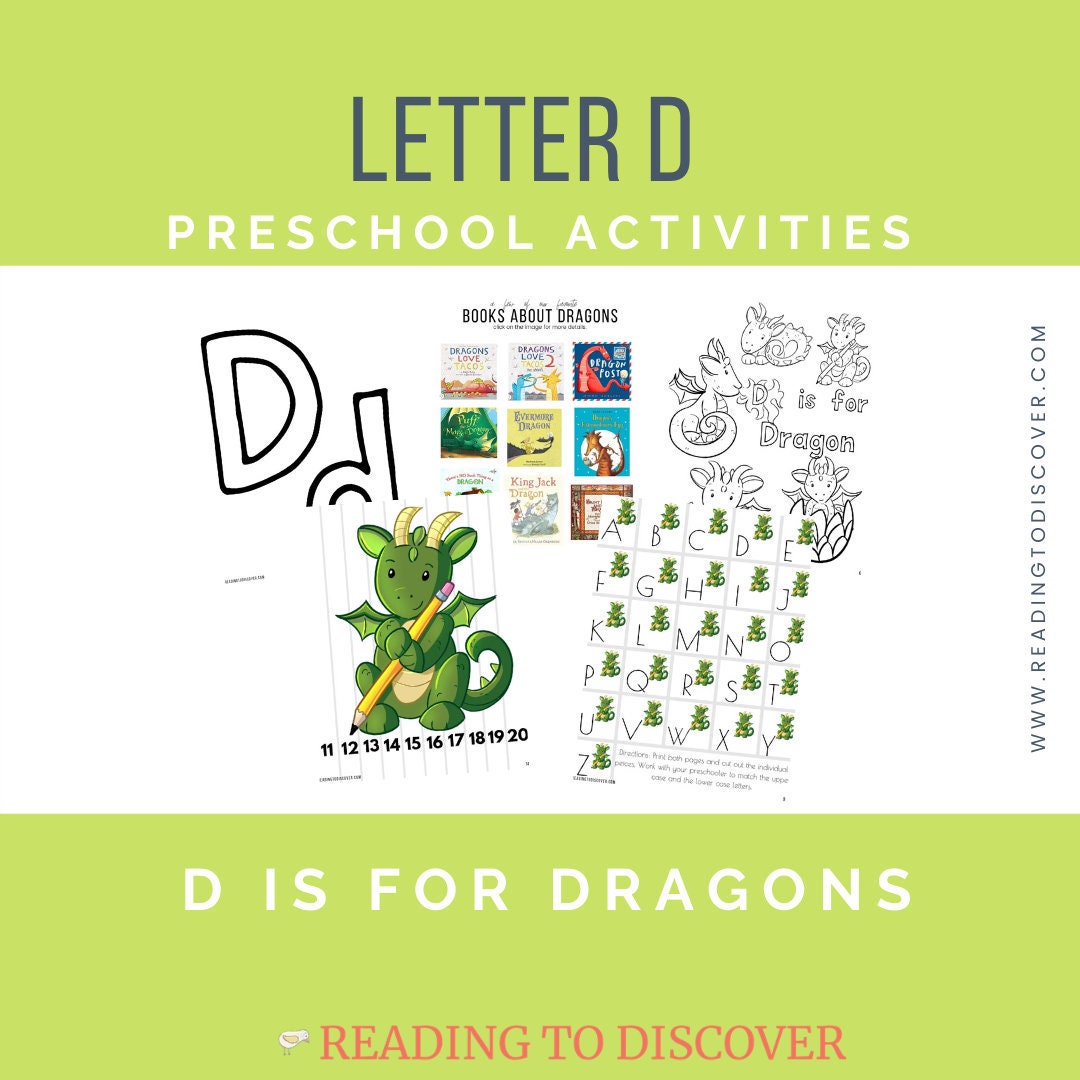 Dragon Letter D Preschool Activities | Learning Printables (PDF Download)
