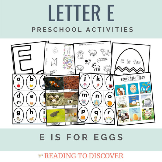 E is for Eggs — Preschool Activity Pack