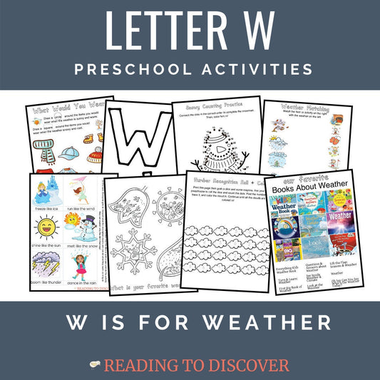 W is for Weather Preschool Activities