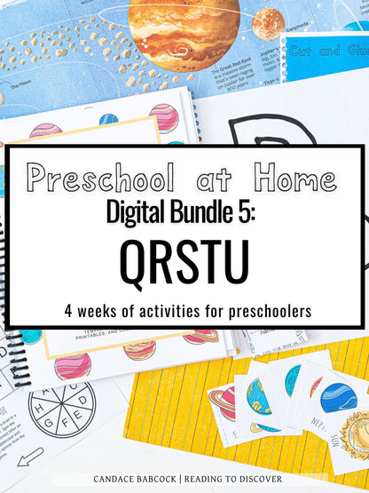 QRSTU Preschool Activity Bundle | Queen, Rainbow, Seasons, Trucks, Unicorn (PDF Download)
