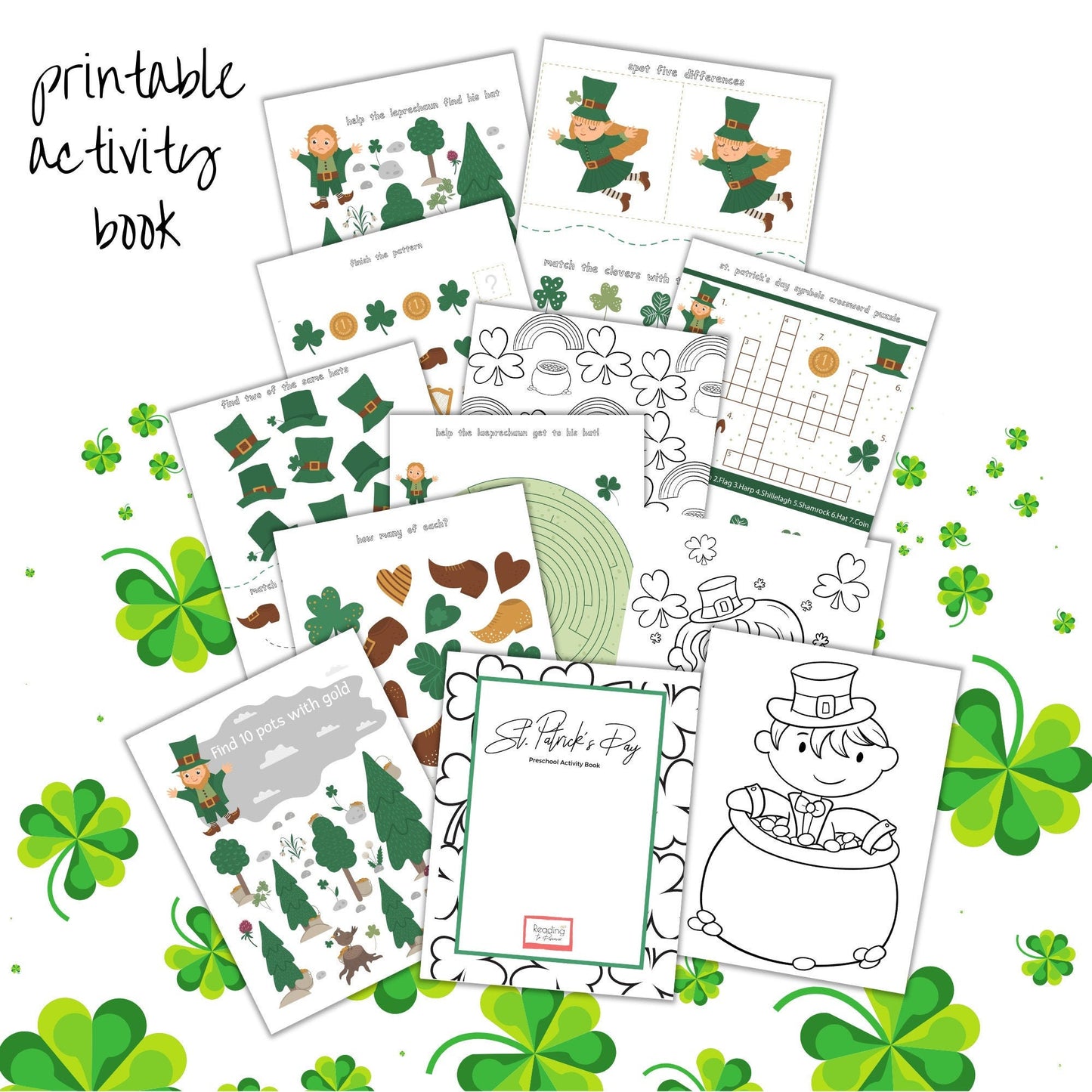 St. Patrick's Day — Preschool Craft & Activity Bundle