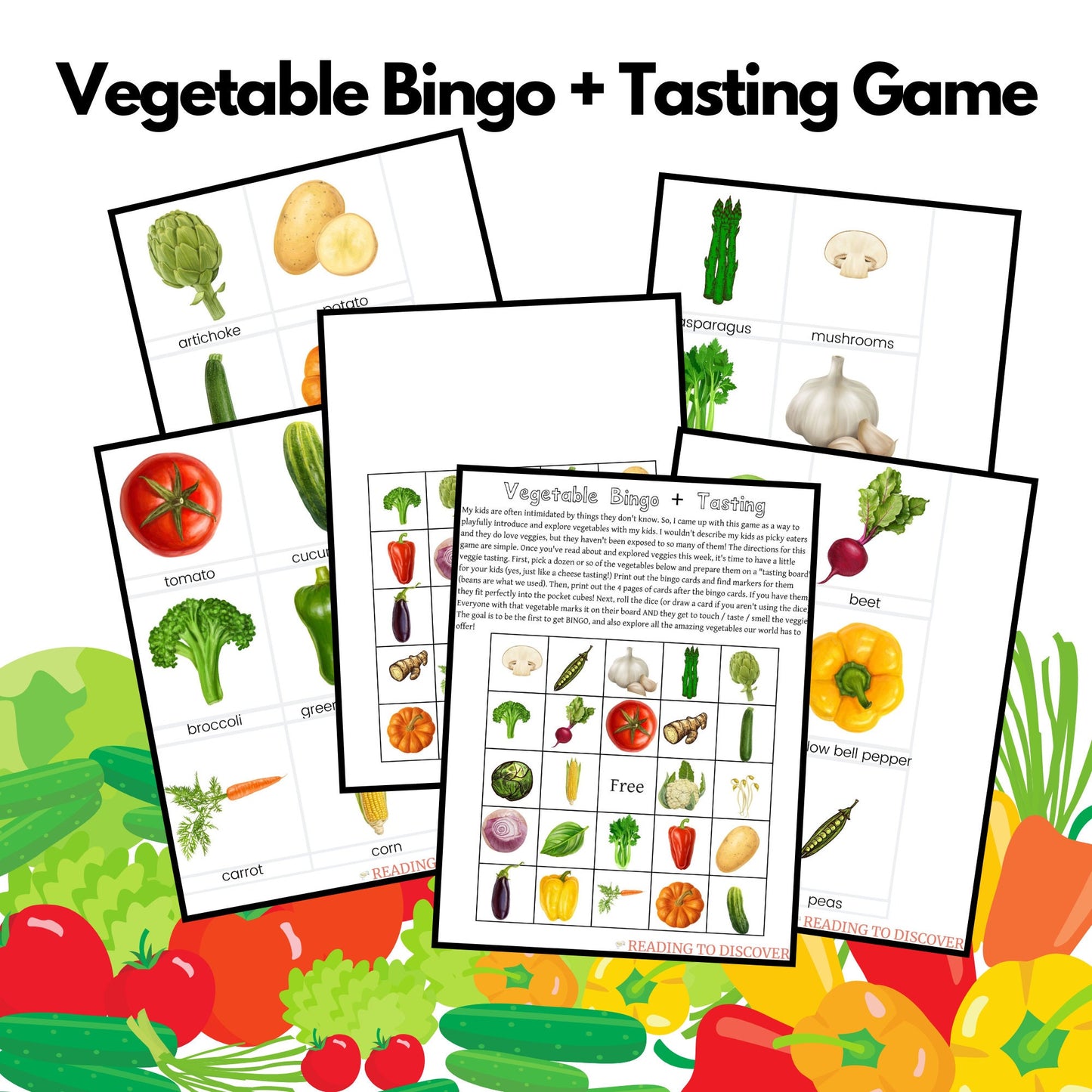 Vegetables Preschool Activity Pack | Healthy Eating Toddler Curriculum (PDF Download)