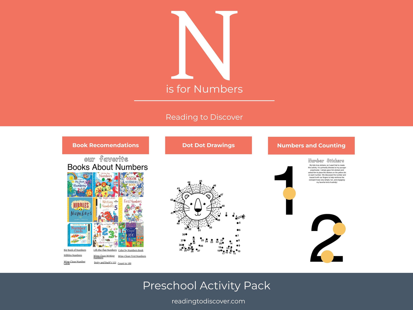 Preschool Numbers and Counting Activities | Letter N, Numbers 1-10 Printables (PDF Download)