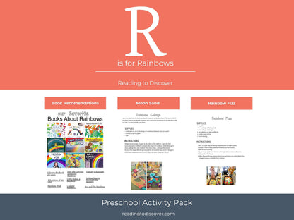 Rainbow Activites for Preschoolers | Letter R Preschool and Toddler Curriculum (PDF Download)