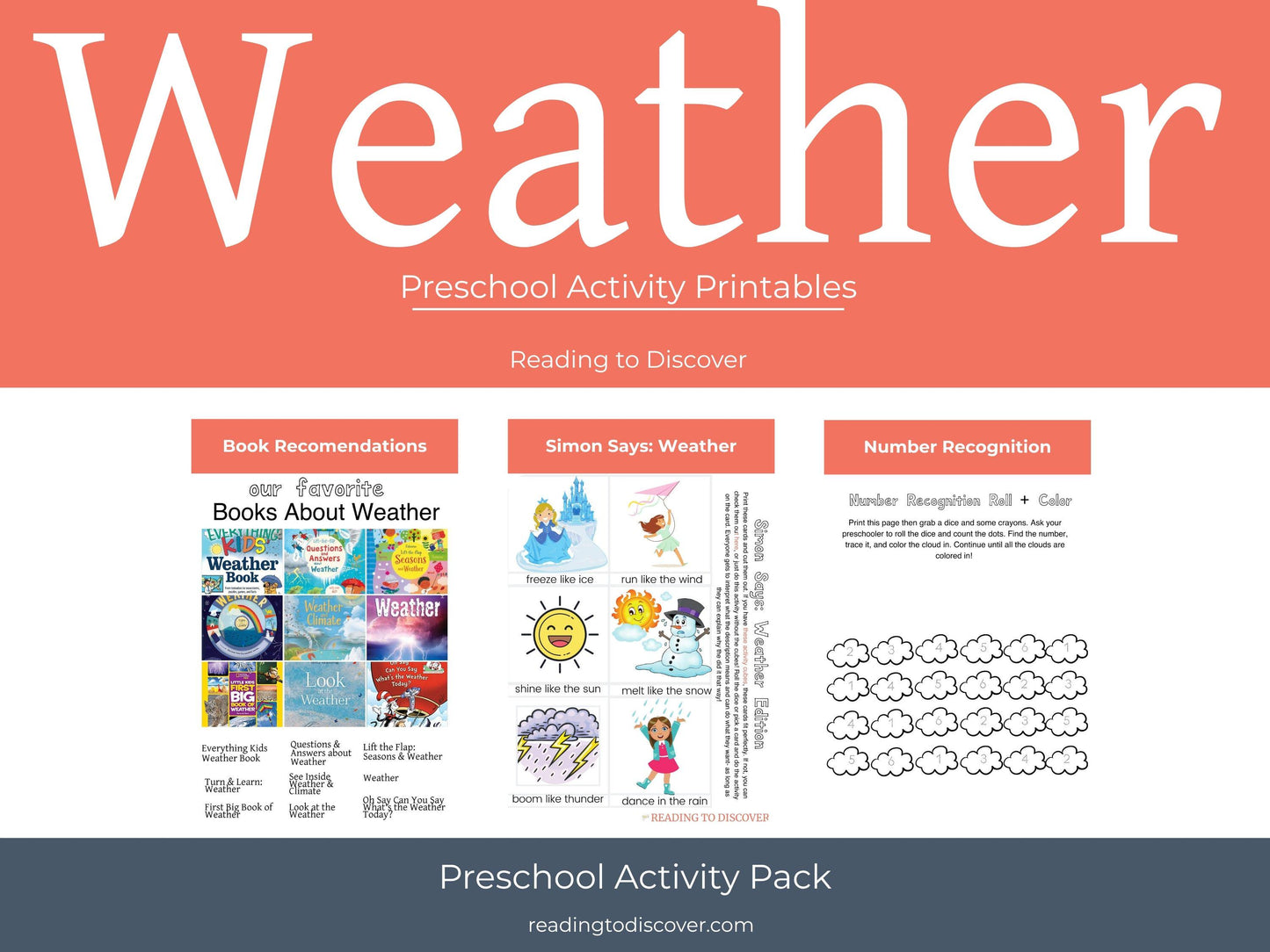 Letter W Preschool Activities | Weather | Science Toddler Curriculum (PDF Download)
