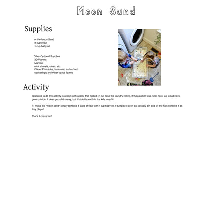 Preschool Space Activity Pack | P is for Planets Learning (PDF Download)