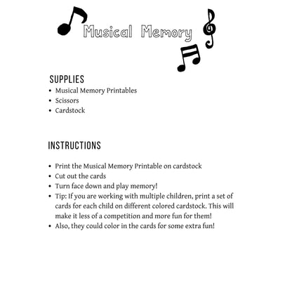 Preschool Music Letter M Activities | Toddler Homeschool PDF Download