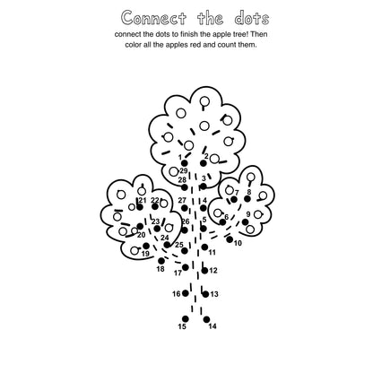 Letter A Activity Pack Printable | Apple Theme | Letter A Worksheets Book List Coloring Pages