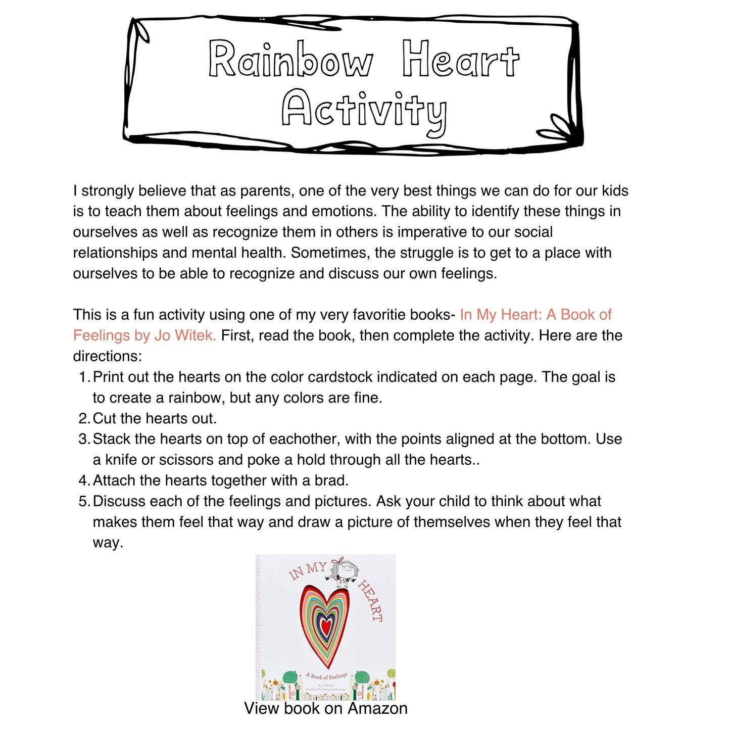 Preschool SEL Printable | Letter H Feelings & Emotions Activity Pack (Digital Download)