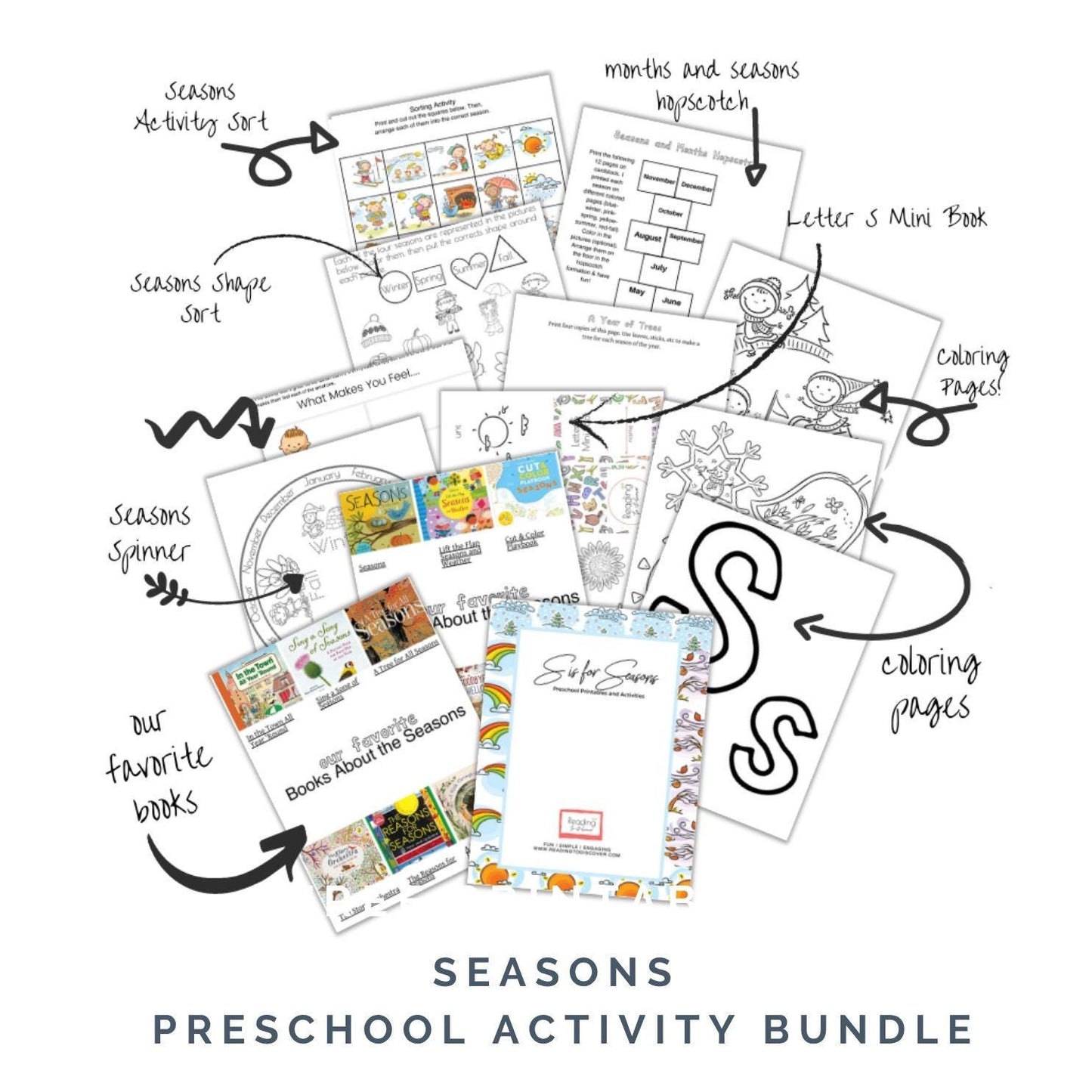 Preschool Seasons Chart | Letter S Activities, Learning Printables (Digital Download)