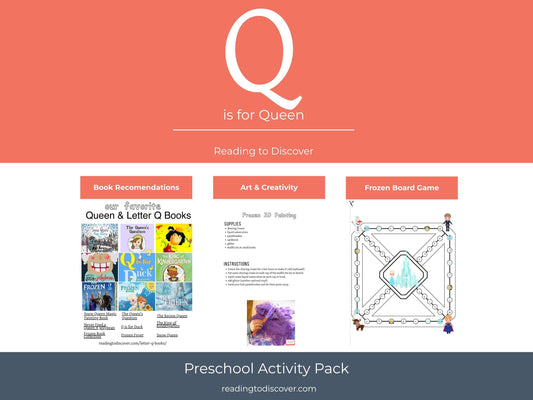 Q is for Queen Preschool Printable Activities | Letter Q Worksheets | Fairy Tale Theme Toddler Learning | Homeschool Letter of the Week PDF