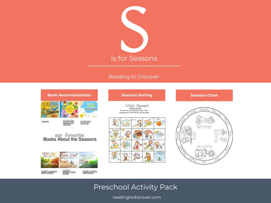 S is for Seasons Preschool Printable Activities | Seasons Chart | Seasons Learning Pack | Preschool Printables