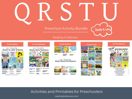 QRSTU Preschool Activity Bundle | Queen, Rainbow, Seasons, Trucks, Unicorn (PDF Download)