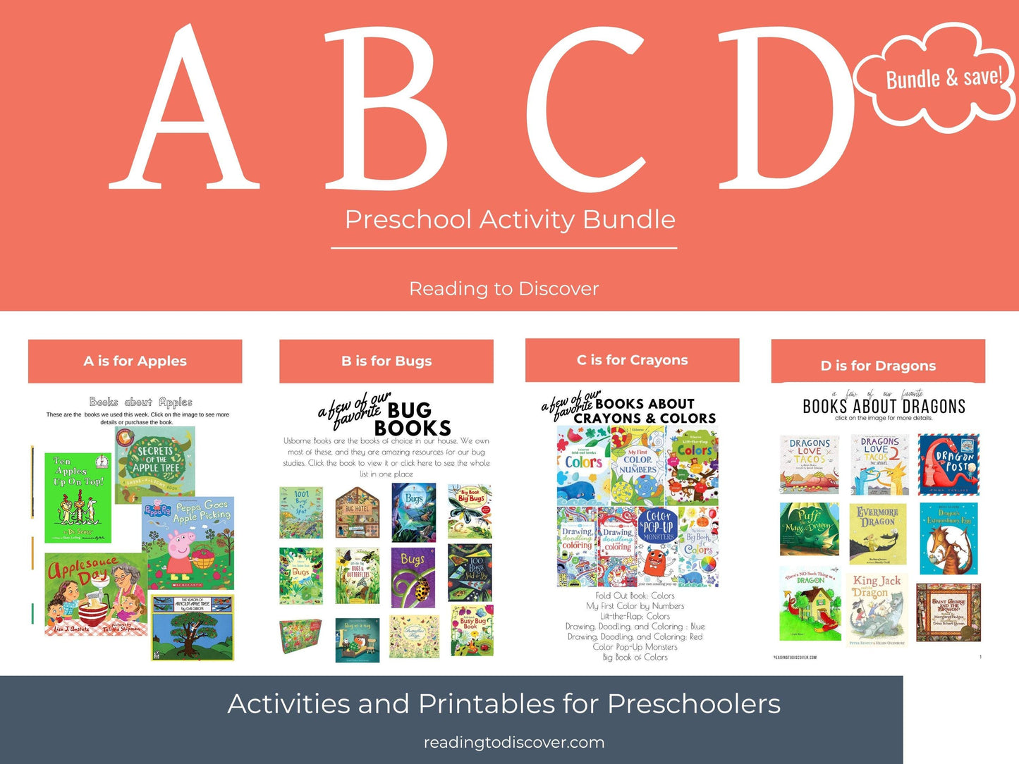 Preschool ABC Activities Book | Alphabet, Counting, Science Printables (Digital Download)