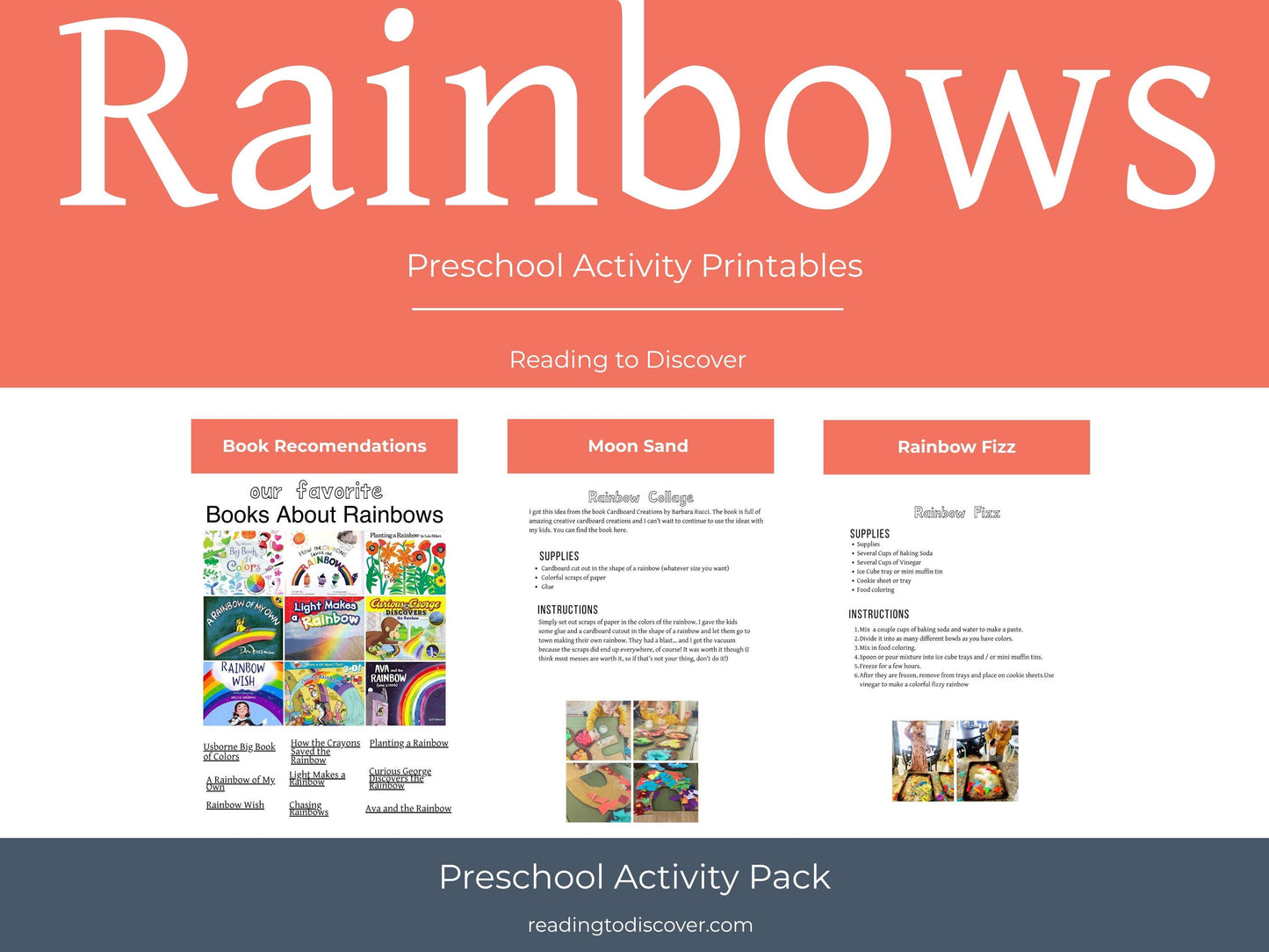 Rainbow Activites for Preschoolers | Letter R Preschool and Toddler Curriculum (PDF Download)
