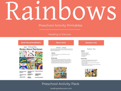 Rainbow Activites for Preschoolers | Letter R Preschool and Toddler Curriculum (PDF Download)