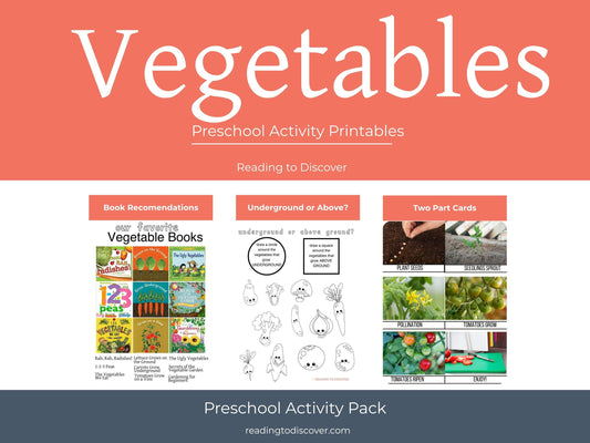 Vegetables Preschool Activity Pack | Healthy Eating Toddler Curriculum (PDF Download)