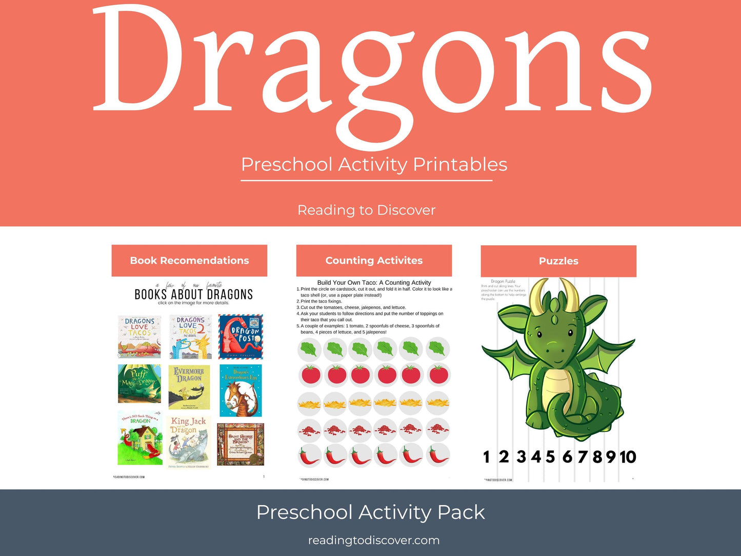 Dragon Letter D Preschool Activities | Learning Printables (PDF Download)