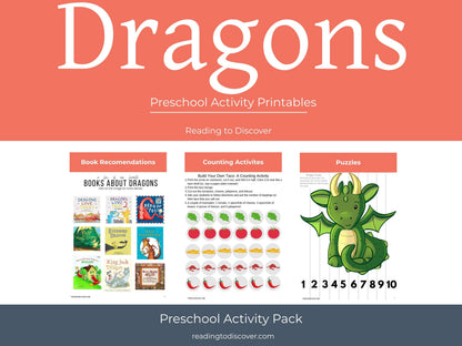 Dragon Letter D Preschool Activities | Learning Printables (PDF Download)