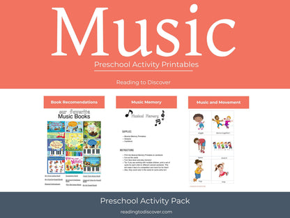 Preschool Music Letter M Activities | Toddler Homeschool PDF Download