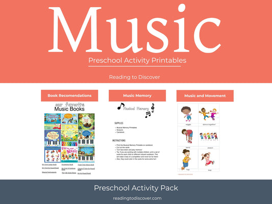 Preschool Music Activities | Letter M Learning Pack PDF Download for Toddler and Preschool, Music Letter of the Week, Homeschool Curriculum