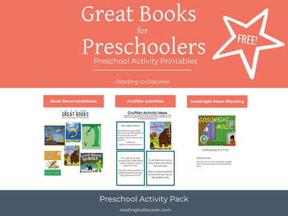 FREE Preschool Printable: Letter G Activity Pack|  Book Theme Learning (Digital Download)