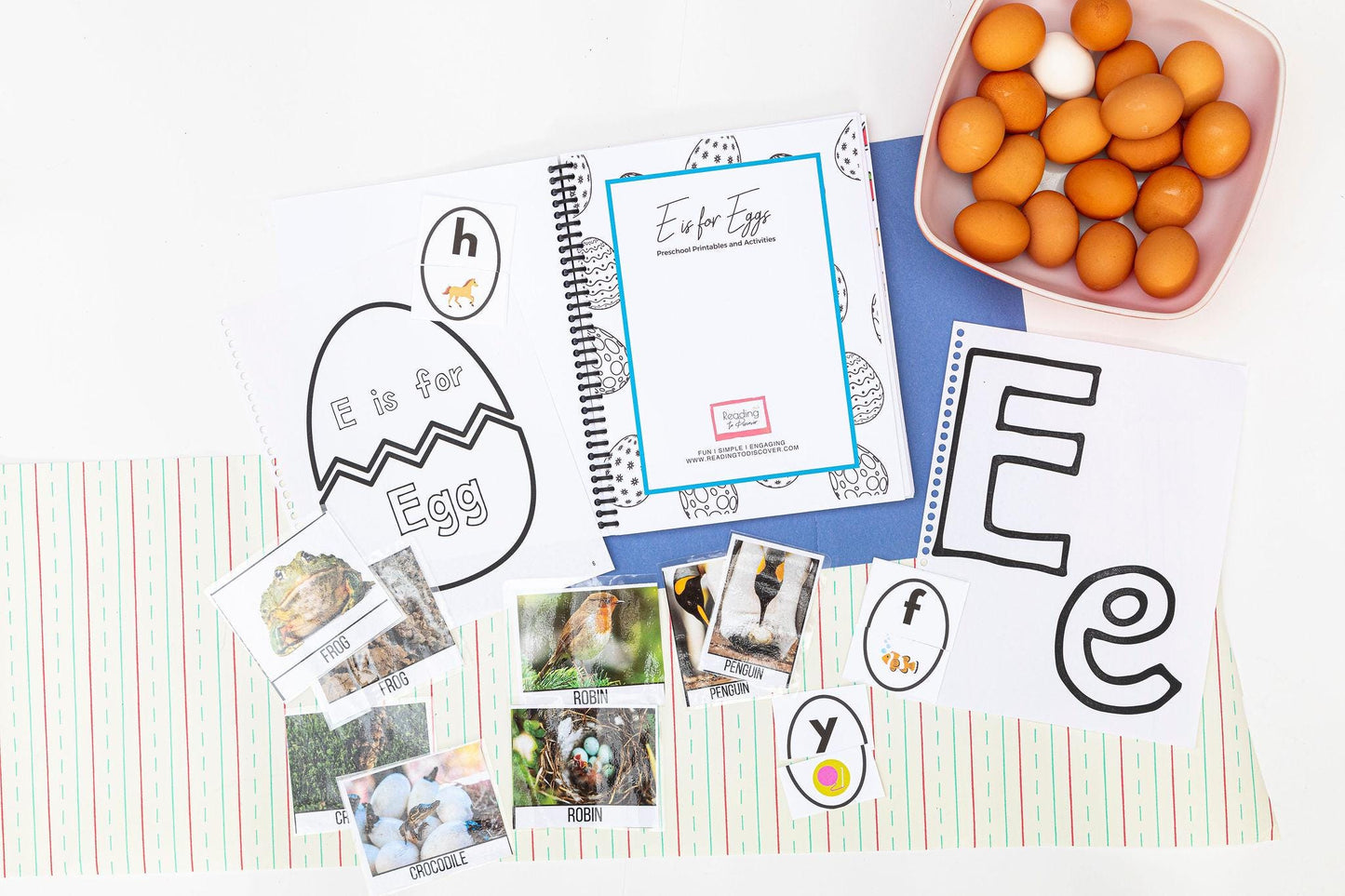 Preschool Letter E Egg Activities | Toddler Homeschool Printables (PDF Download)