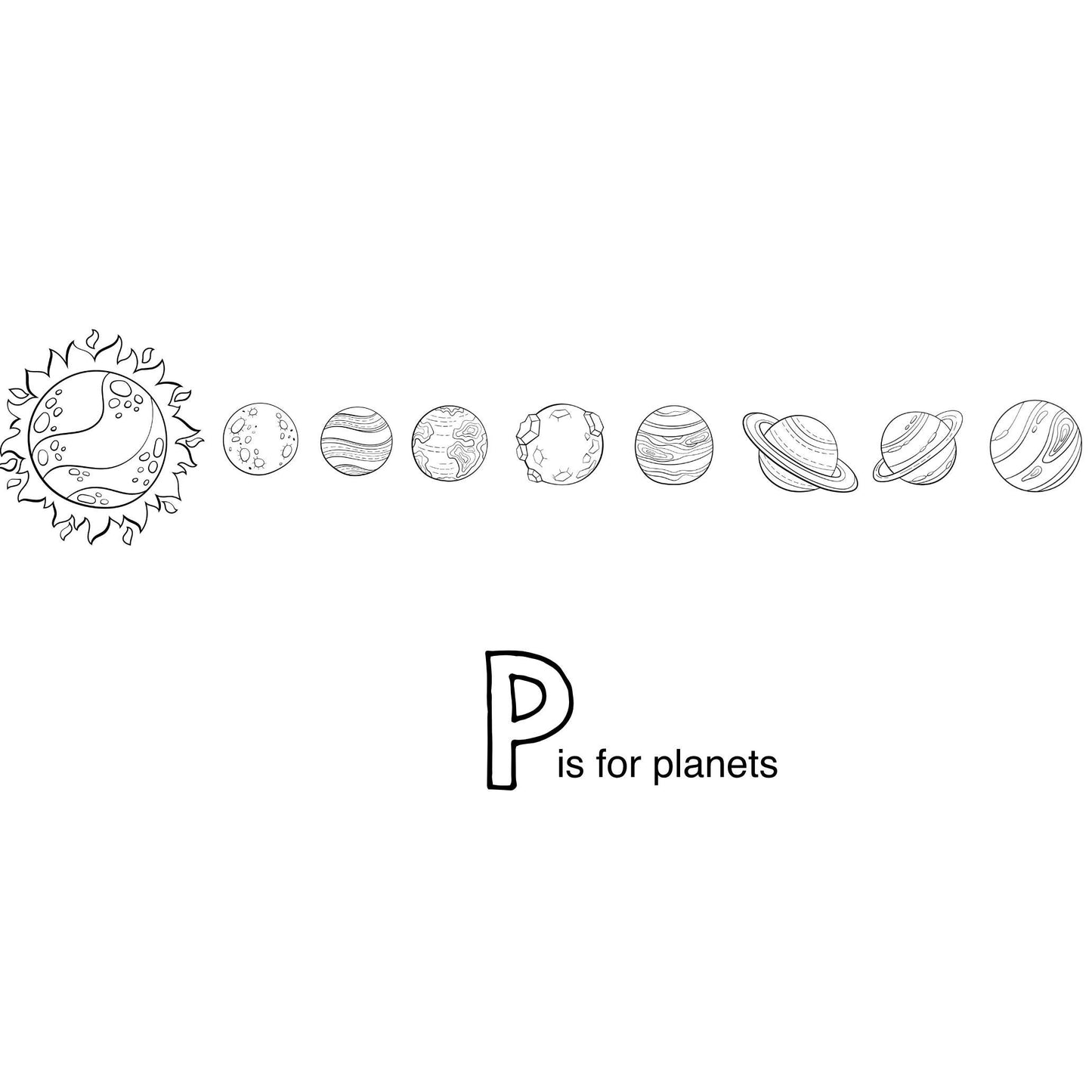 Preschool Space Activity Pack | P is for Planets Learning (PDF Download)