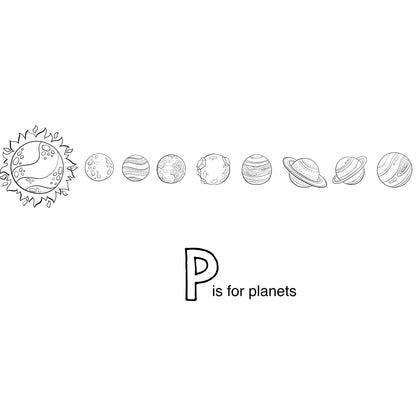 Preschool Space Activity Pack | P is for Planets Learning (PDF Download)