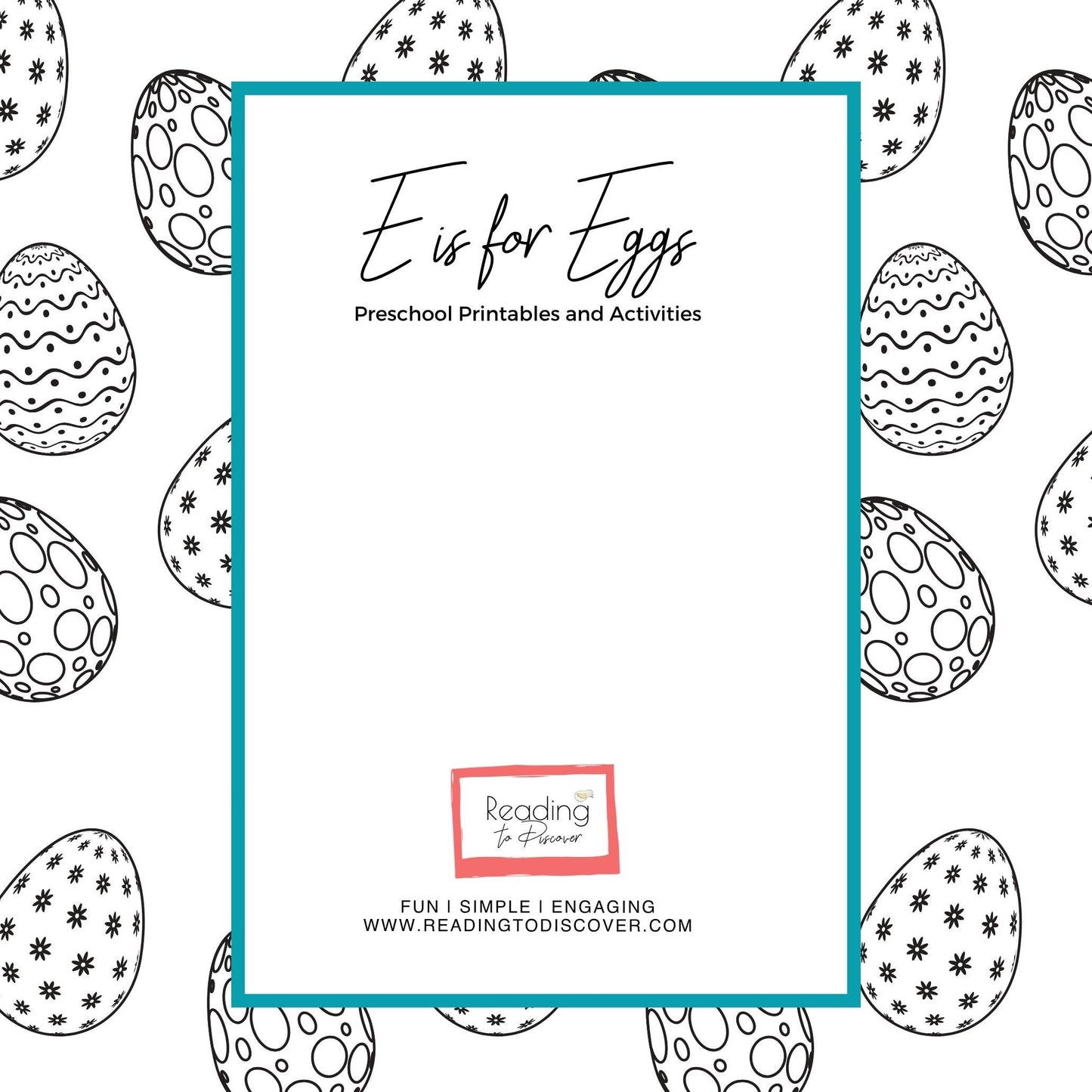 Preschool Letter E Egg Activities | Toddler Homeschool Printables (PDF Download)