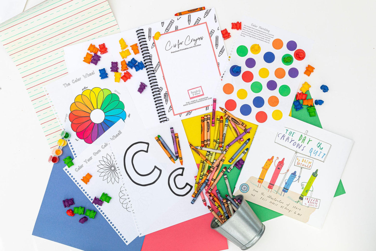 Color Themed Activities for Preschool | Letter C Printables|  Crayons, Colors Toddler Curriculum (PDF Download)