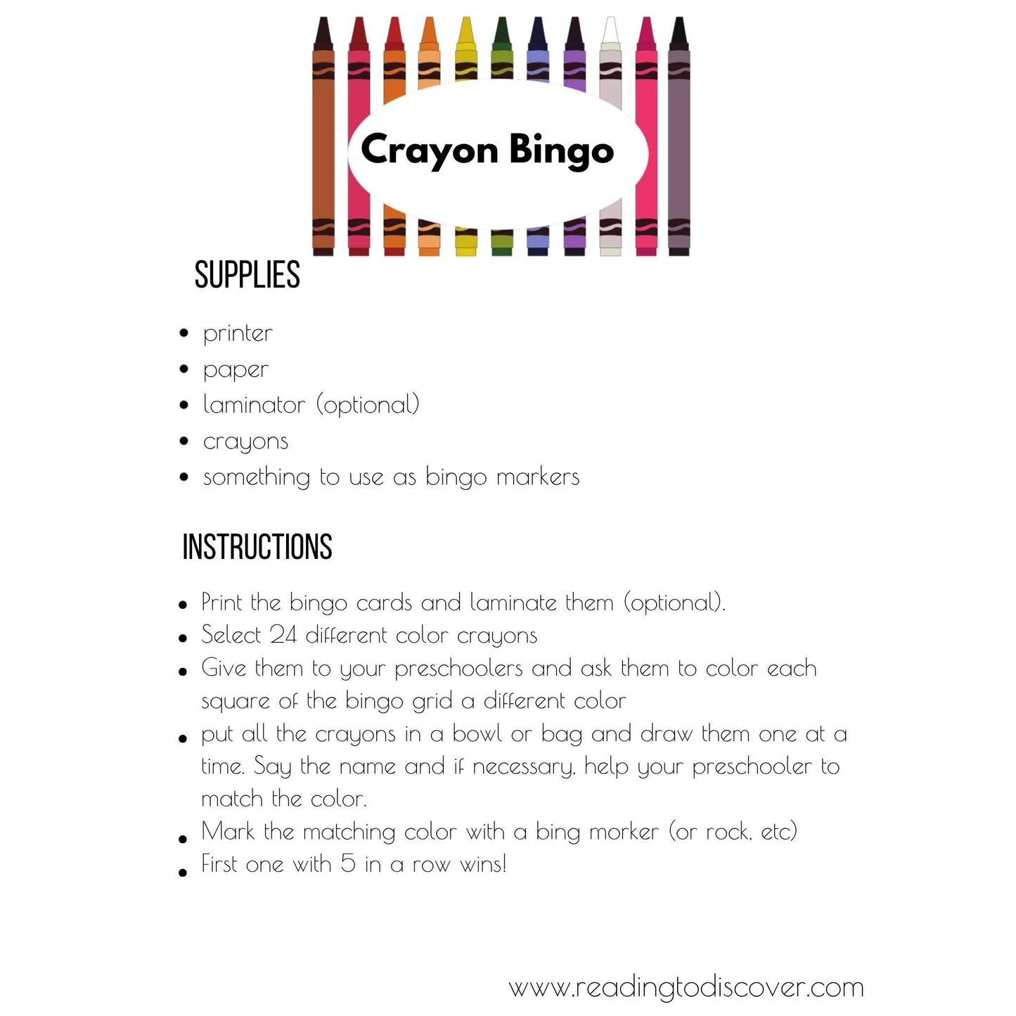 Color Themed Activities for Preschool | Letter C Printables|  Crayons, Colors Toddler Curriculum (PDF Download)