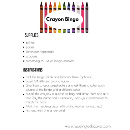 Color Themed Activities for Preschool | Letter C Printables|  Crayons, Colors Toddler Curriculum (PDF Download)