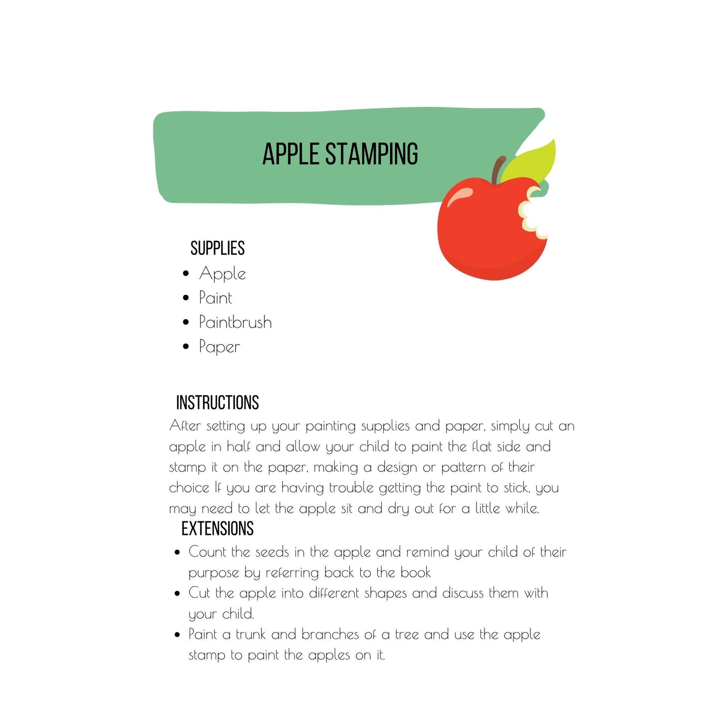Letter A Activity Pack Printable | Apple Theme | Letter A Worksheets Book List Coloring Pages