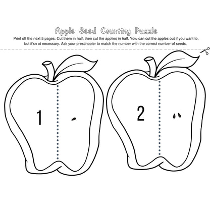 Letter A Activity Pack Printable | Apple Theme | Letter A Worksheets Book List Coloring Pages